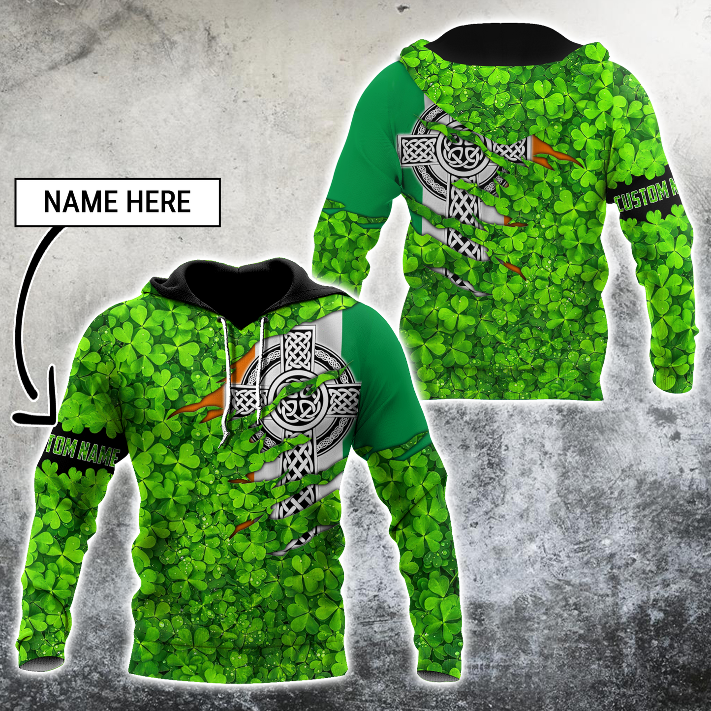Premium Personalized Name Irish Saint Patrick's Day 3D All Over Printed Unisex Shirts