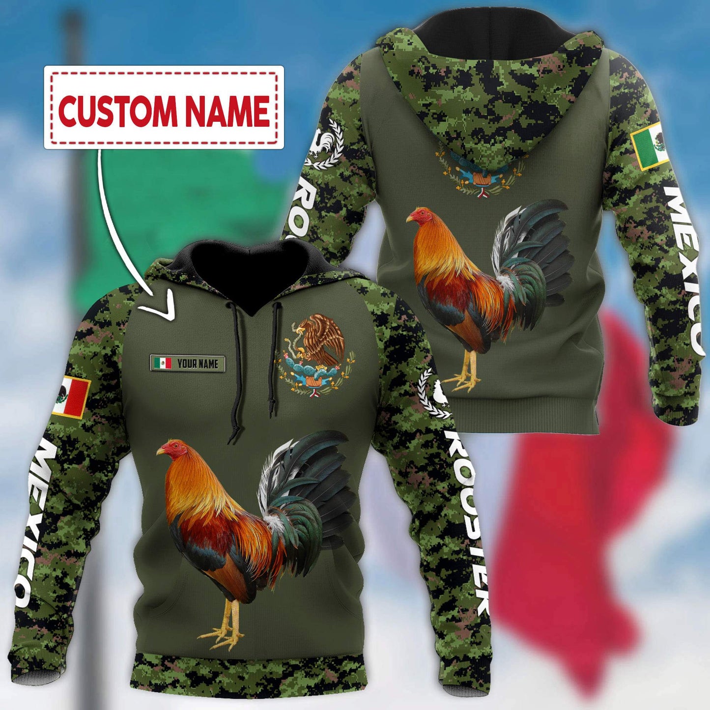 Personalized Rooster 3D Printed Unisex Shirts HHT18052105