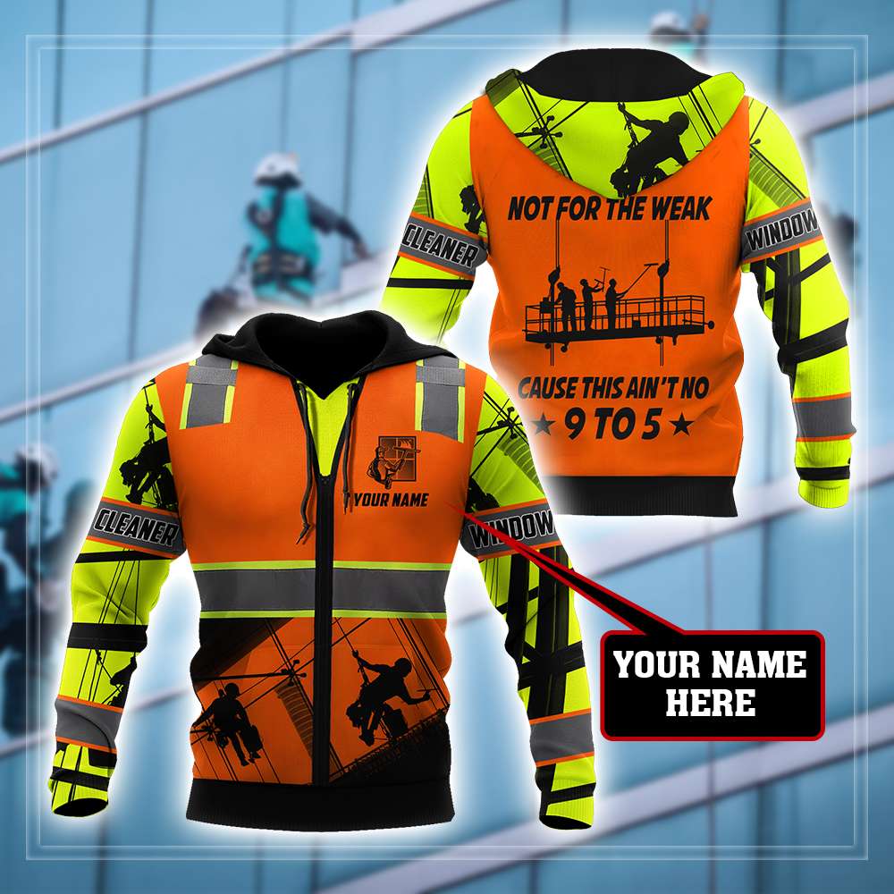 Premium Personalized 3D Printed Window Cleaner Shirts Not For The Weak MEI