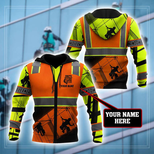 Premium Personalized 3D Printed Window Cleaner Shirts MEI