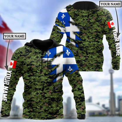 Custom Name XT Quebec 3D Printed Shirts NTN10042103