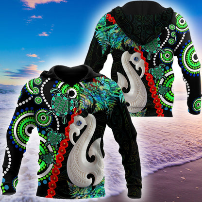 New Zealand Maori And Australia Aboriginal We Are Family 3D Printed Unisex Shirts TN