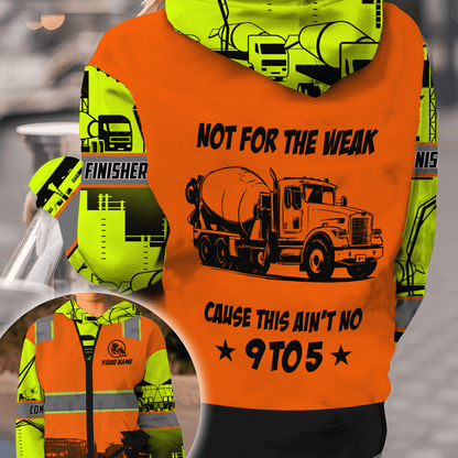 Concrete Finisher Not for the Weak Custom name 3D printed shirts