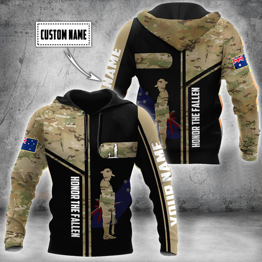 Custom name Australia Army Camo 3D Design print shirts ver.1