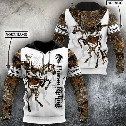 Personalized Name Rodeo 3D All Over Printed Unisex Shirts Rodeo Pattern Horse Riding Tattoo