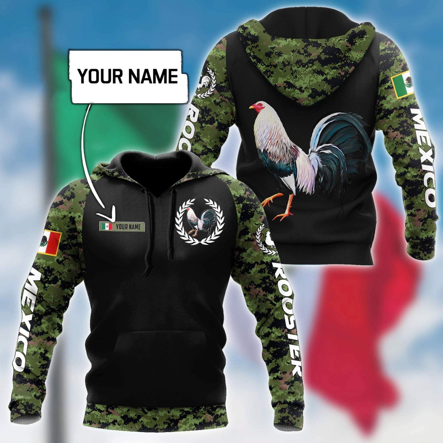 Personalized Mexican Rooster 3D Printed Unisex Shirts HHT08052102