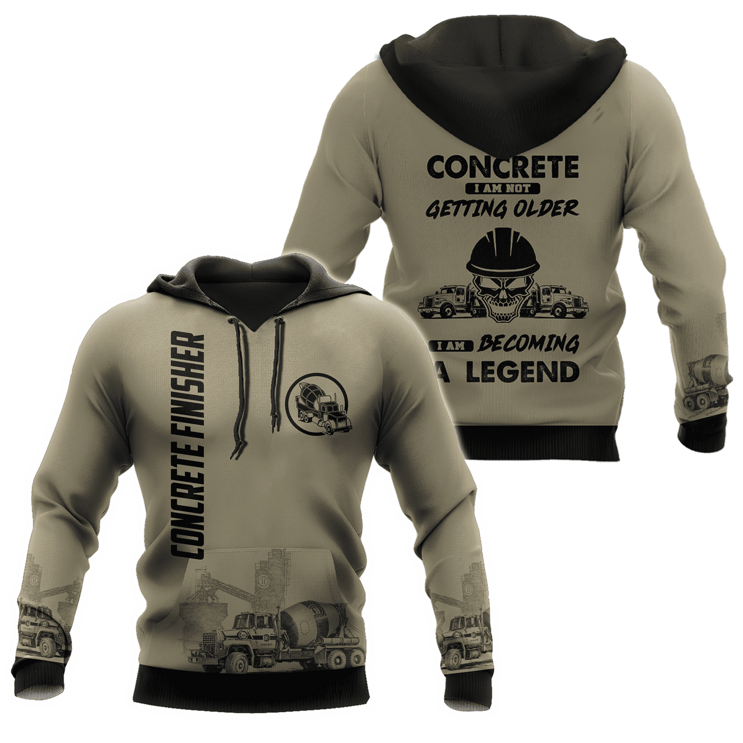 Legend Concrete Finisher 3D printed shirts