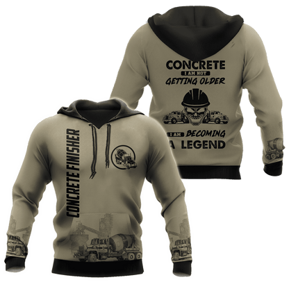 Legend Concrete Finisher 3D printed shirts