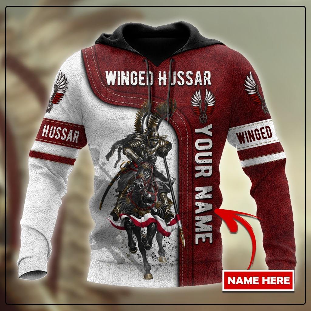 Premium Winged Hussars Red Custom name 3D Printed Shirts