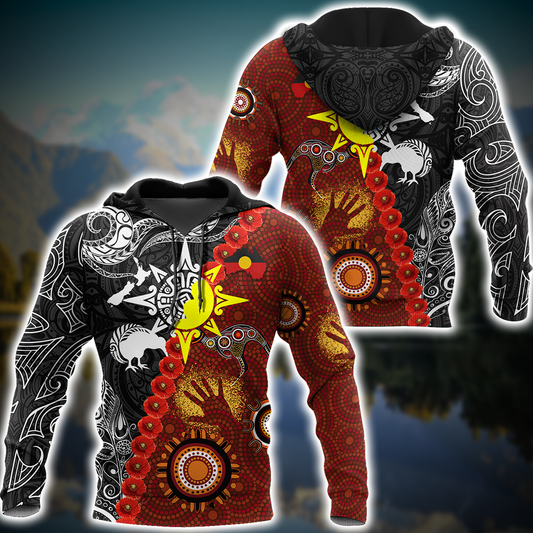 New Zealand Maori And Australia Aboriginal We Are Family 3D Printed Unisex Shirts TN DD29032103