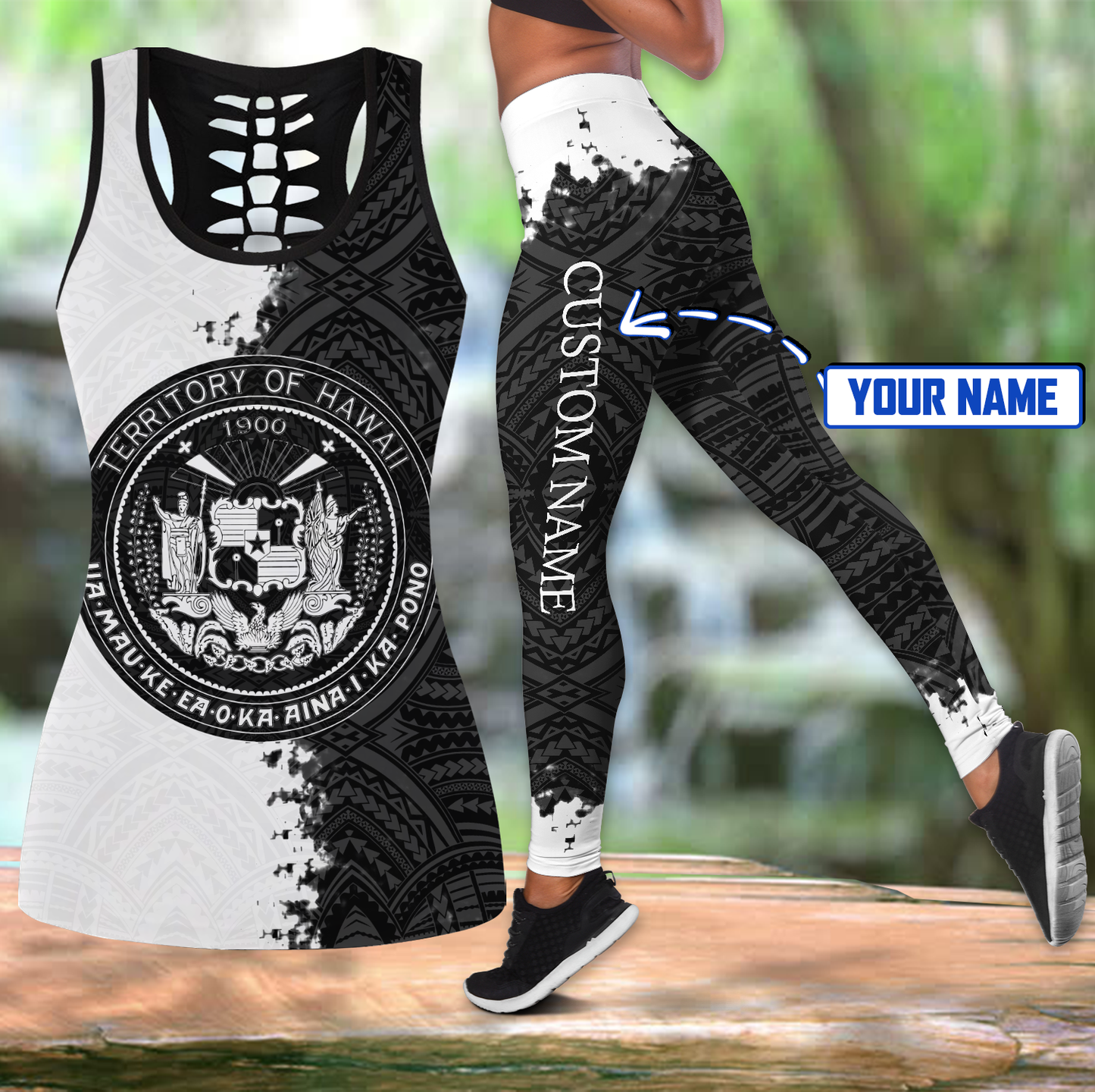 Custom name legging + hollow tank combo MH27052101
