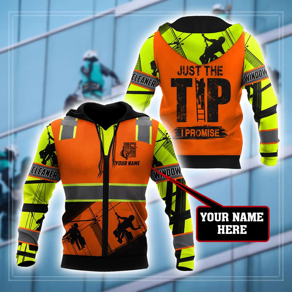 Premium Personalized 3D Printed Window Cleaner Shirts Just The Tip MEI