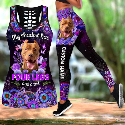 Personalized German Shepherd flowers legging + hollow tank combo ver2 NTN13042102