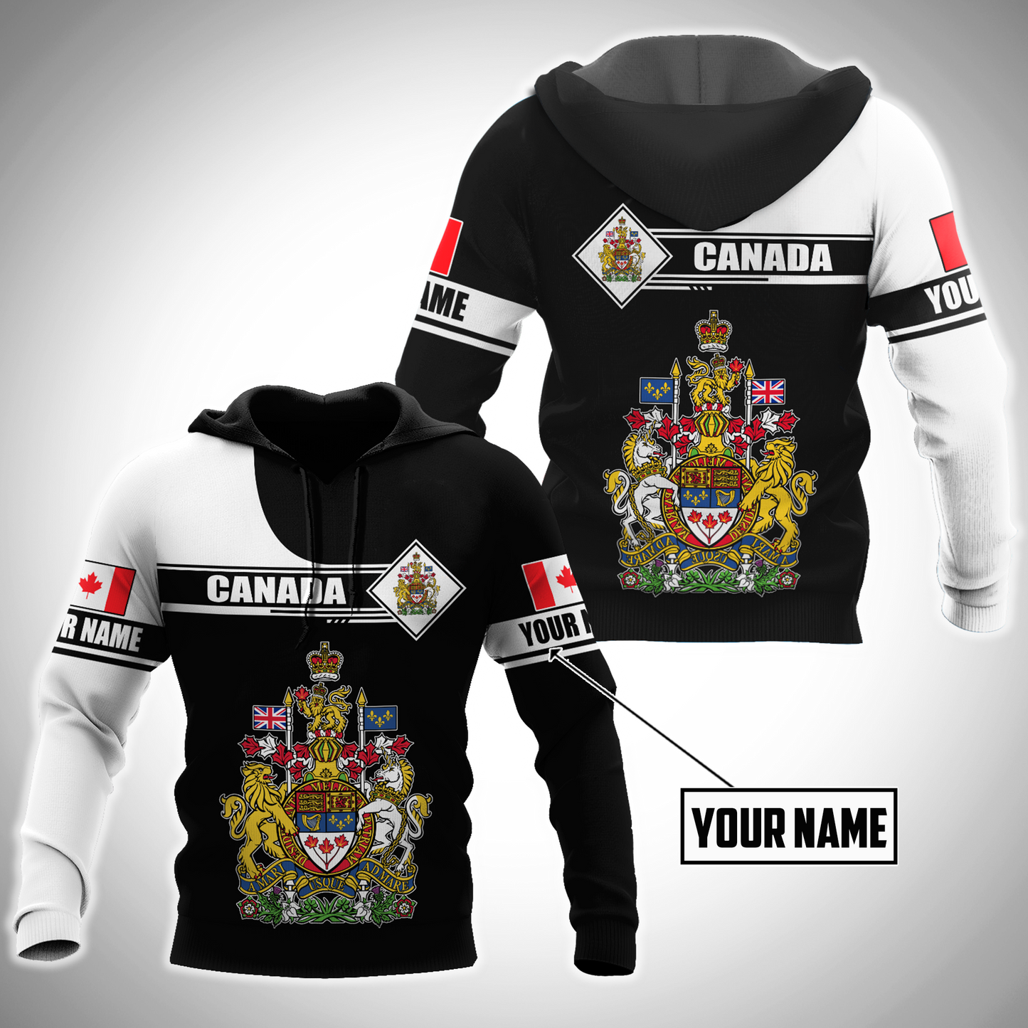 Custom Name XT Canada Day 3D Printed shirts