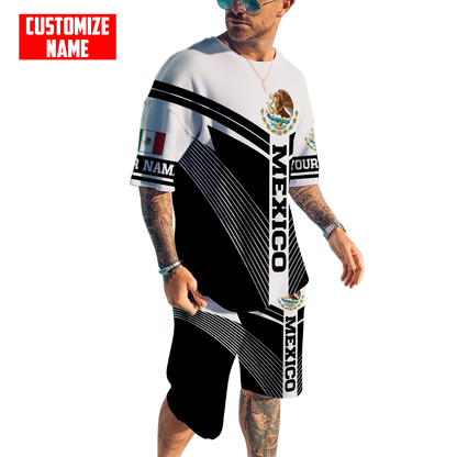 Personalized Name Mexico Combo T-shirt and Short 3D All Over Printed