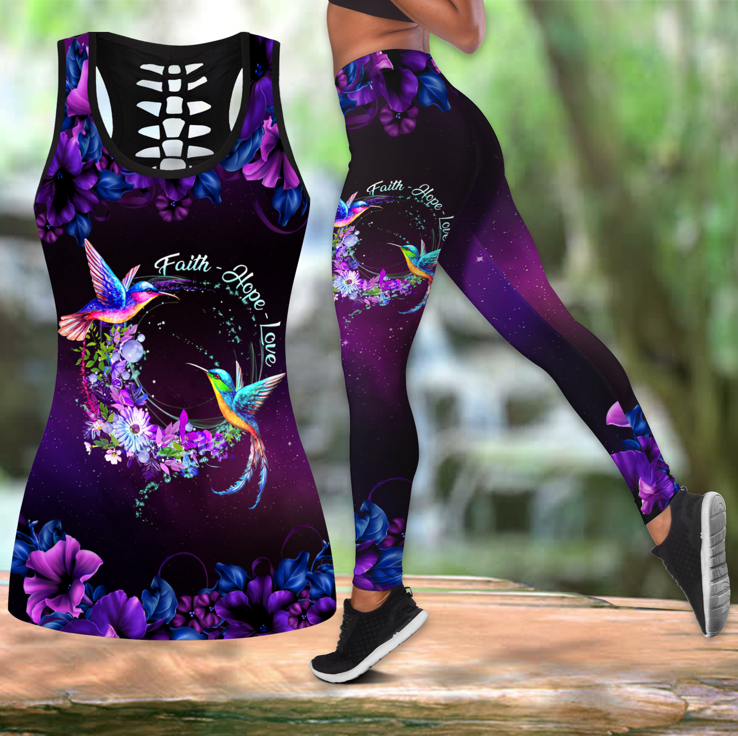 Hummingbirds Faith-Hope-Love Combo Legging+ Tank Top