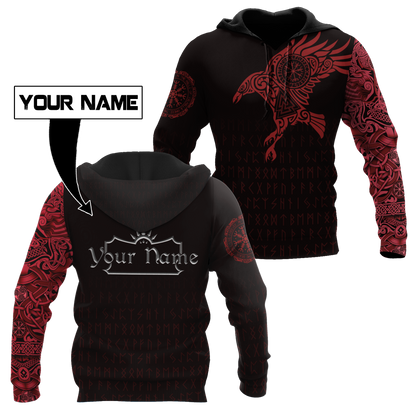 Customize Name Raven Viking Hoodie For Men And Women DQB10062102