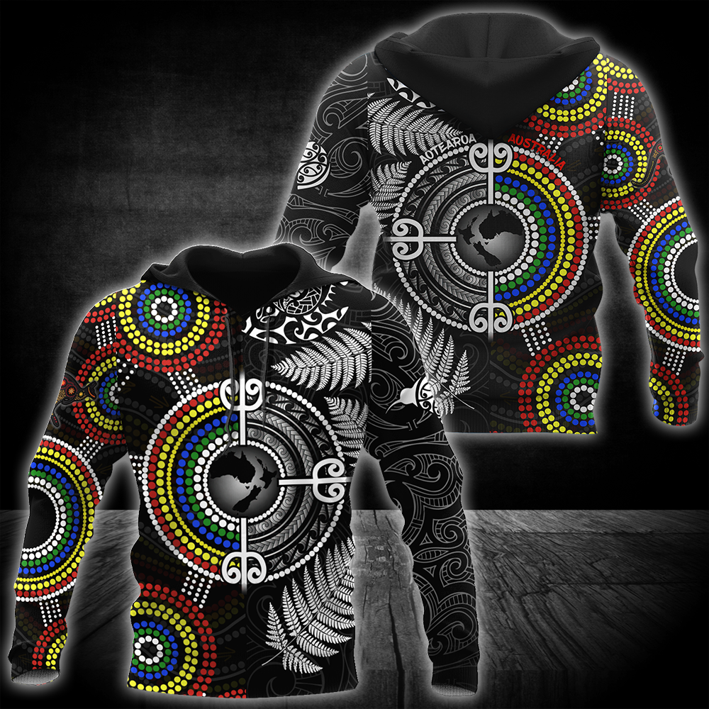 New Zealand Maori And Australia Aboriginal We Are Family 3D Printed Unisex Shirts TN