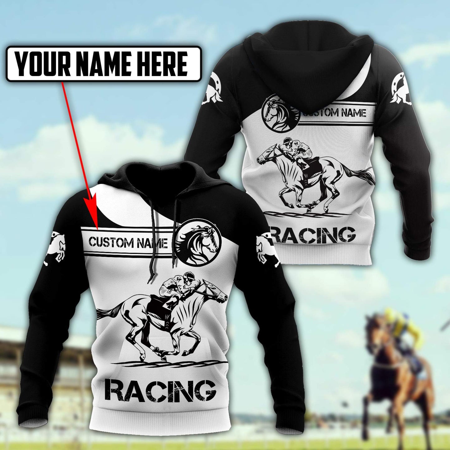 Racing Horse 3D All Over Printed Unisex Shirts