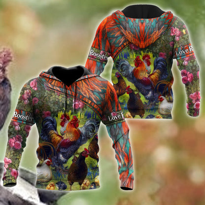 Farm Rooster 3D Printed Unisex Shirts HHT15042104