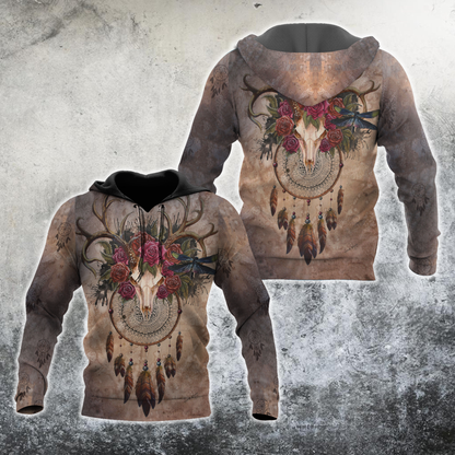 Deer Native American Culture 3D All Over Printed Unisex Shirts