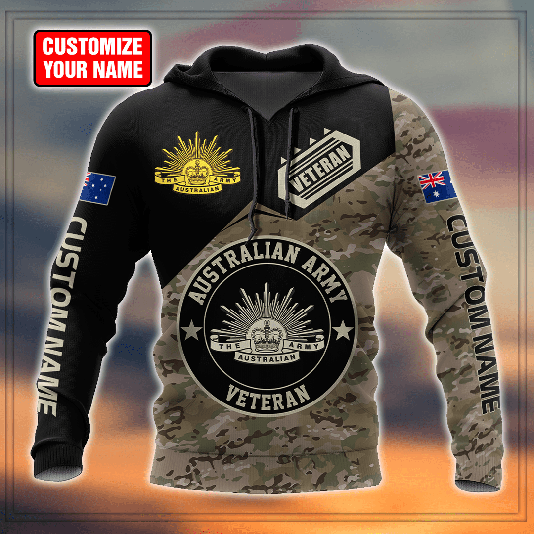 Custom name Australian Army Camo 3D printed shirts DD16102102