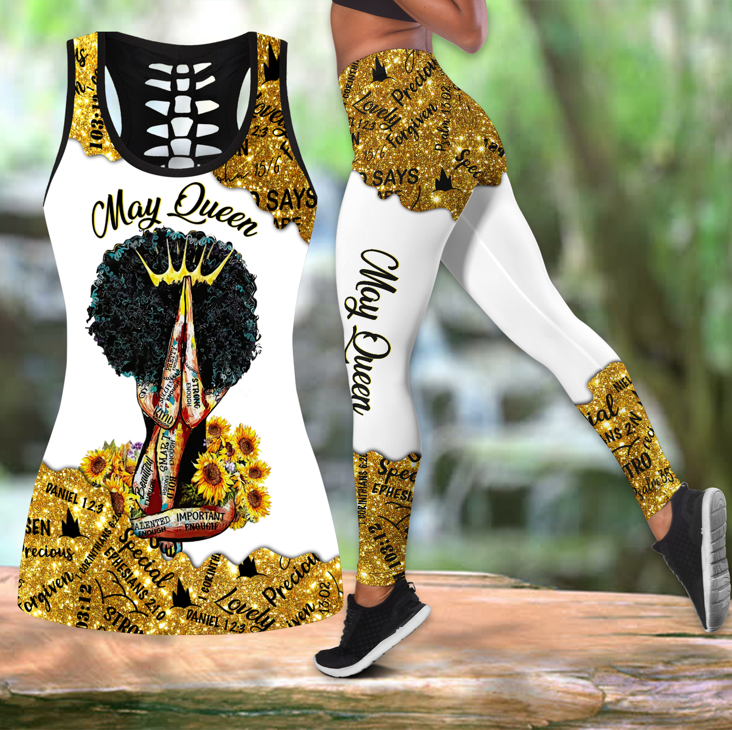 May Queen Black Gril  Combo Legging + Tank Top