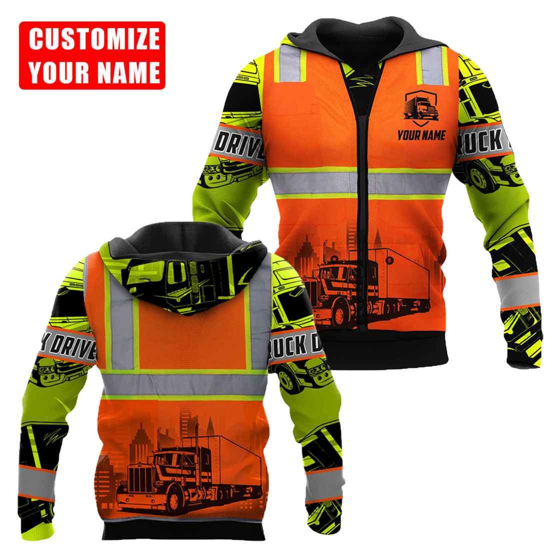 Personalized Trucker Safety 3D All Over Printed Shirts For Men And Women TN
