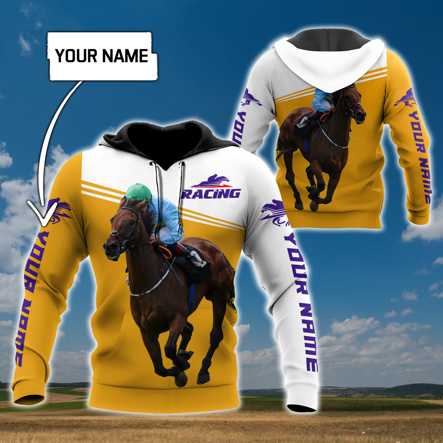 Personalized Horse Racing 3D All Over Printed Unisex Shirts