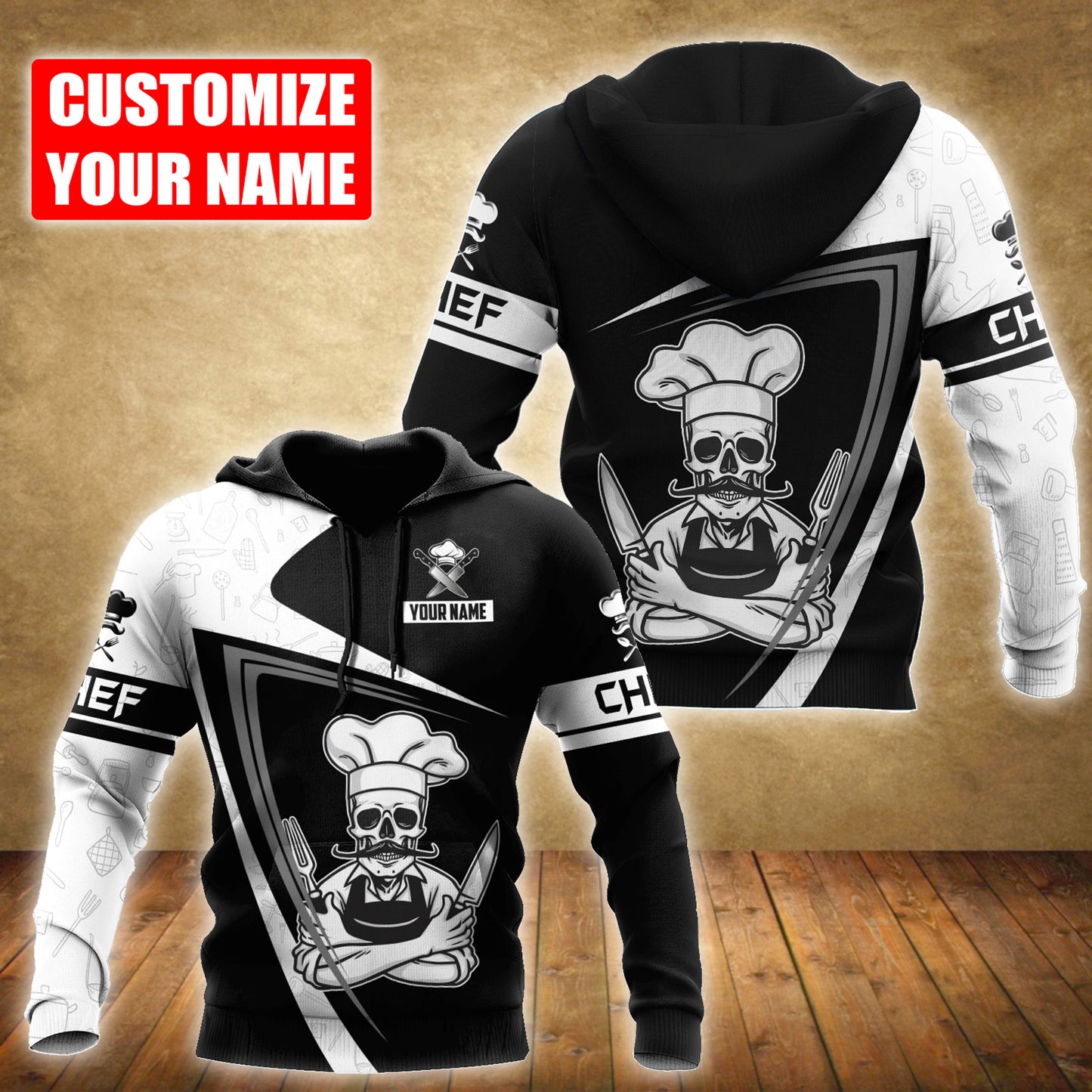 Custom Name Master Chef 3D All Over Printed Unisex Shirts