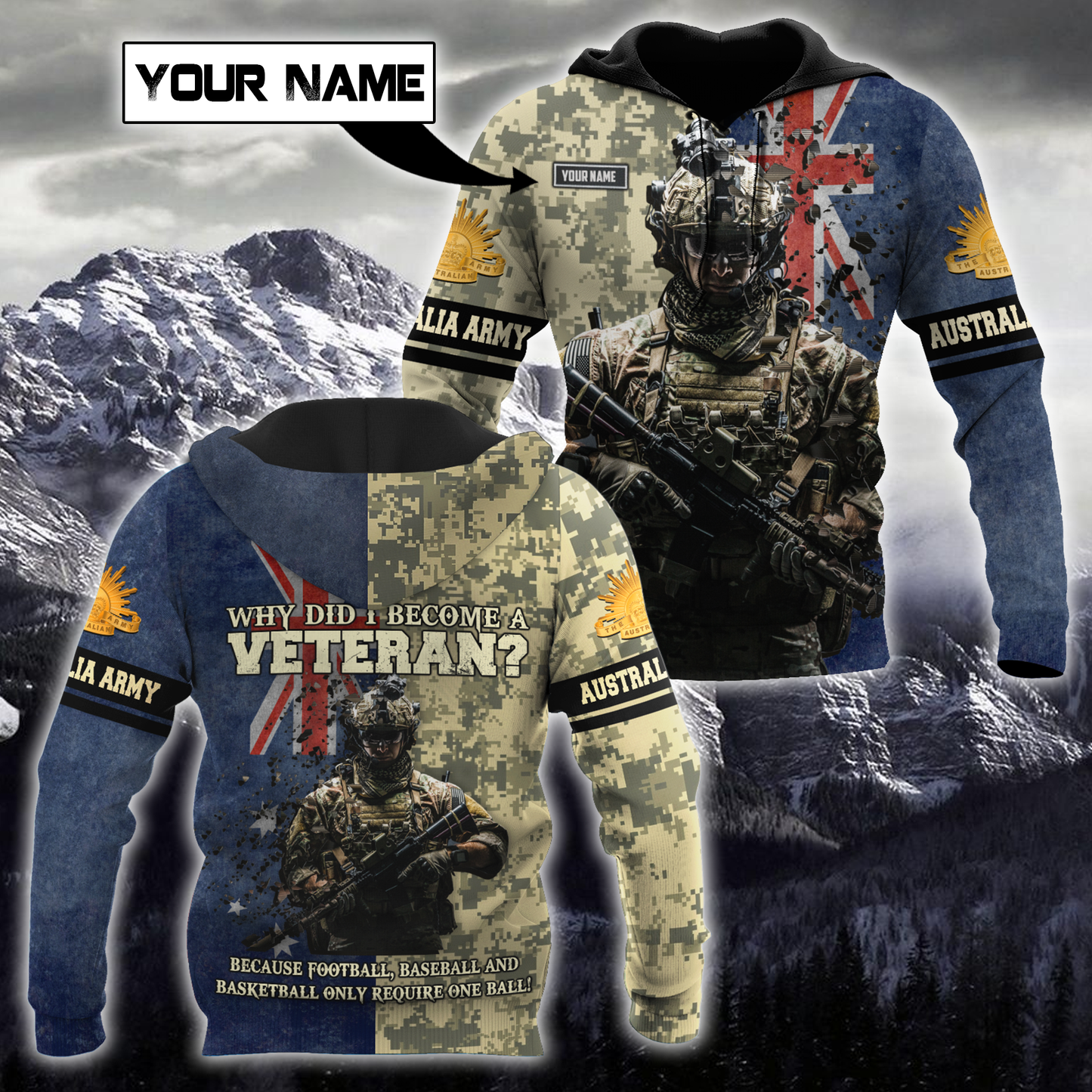 Personalized Name - The Australian Army 3D All Over Printed Shirts DQB16032104