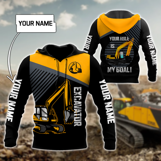 Custom Name XT Excavator 3D Printed shirts