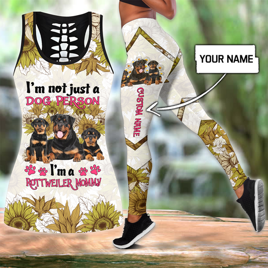 Personalized German Shepherd flowers legging + hollow tank combo ver2 DD13042102