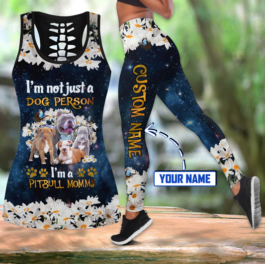 Personalized German Shepherd flowers legging + hollow tank combo ver2 MH13042101