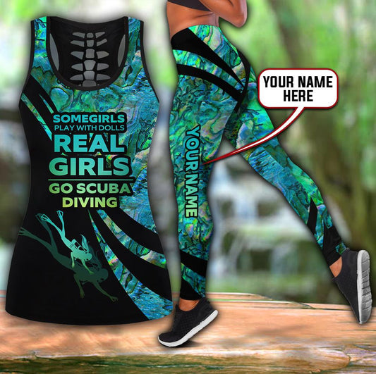Real Girls Go Scuba Diving legging + hollow tank combo AM20052102