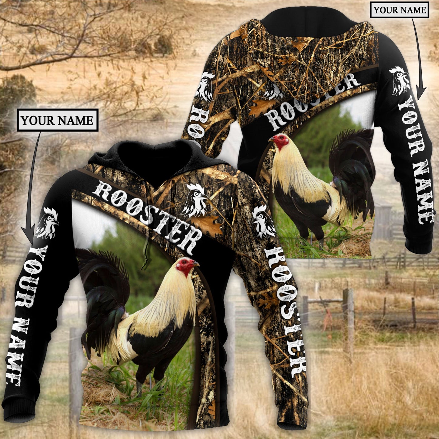 Personalized Rooster 3D Printed Unisex Shirts NTN24042104