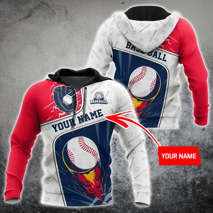 Customize Name Baseball Hoodie For Men And Women