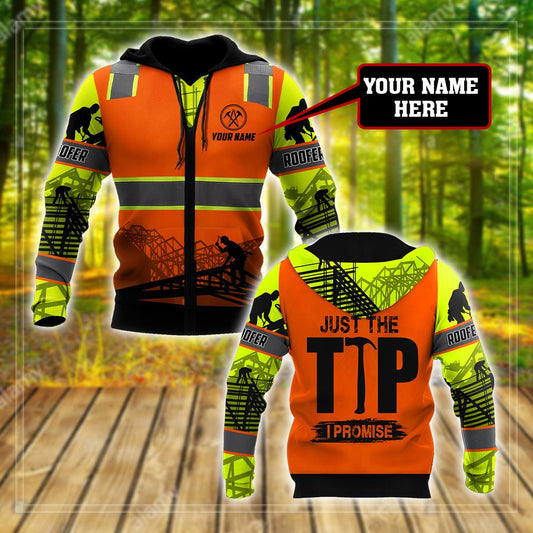 Premium Personalized Unisex 3D Printed Roofer Shirts Just The Tip MEI