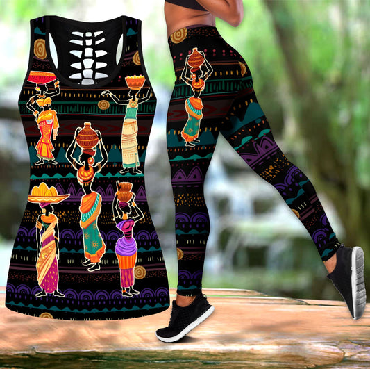 African Women Combo Legging + Tank Top NTN27042104