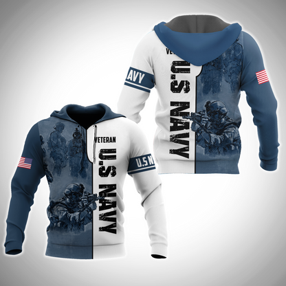 US Navy 3D All Over Printed Unisex Shirts