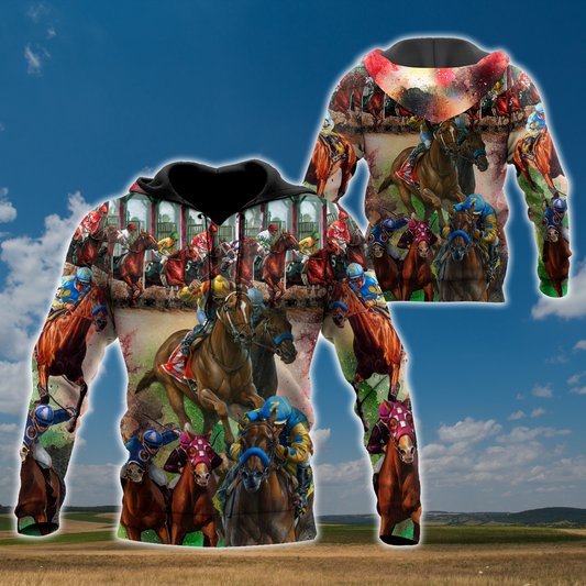 Racing Horse 3D All Over Printed Unisex Shirts