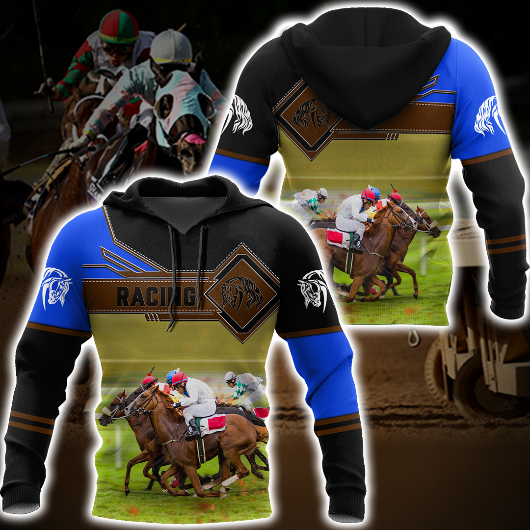 Horse Racing 3D All Over Printed Unisex Shirts