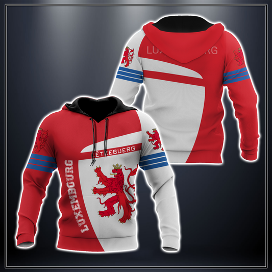 Luxembourg 3D All Over Printed Shirts For Men And Women