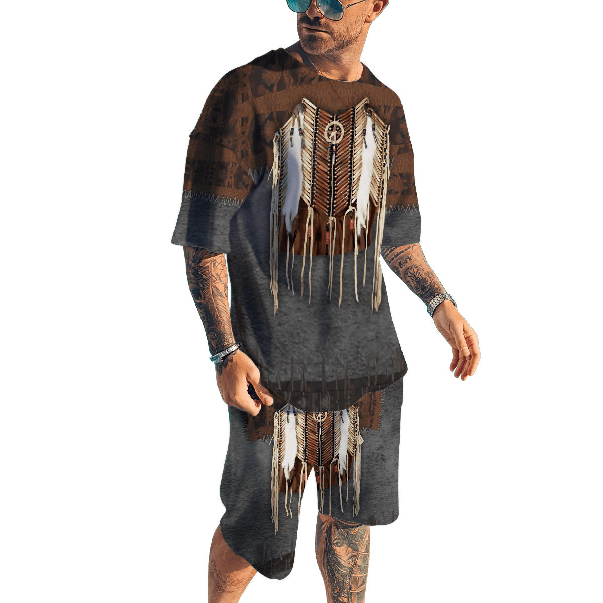 Native American 3D All Over Printed Combo T-Shirt BoardShorts