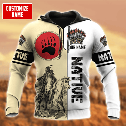 Customized Name Native American 3D All Over Printed Unisex Shirts