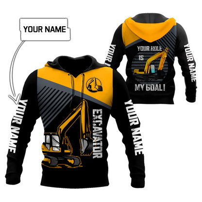 Custom Name XT Excavator 3D Printed shirts