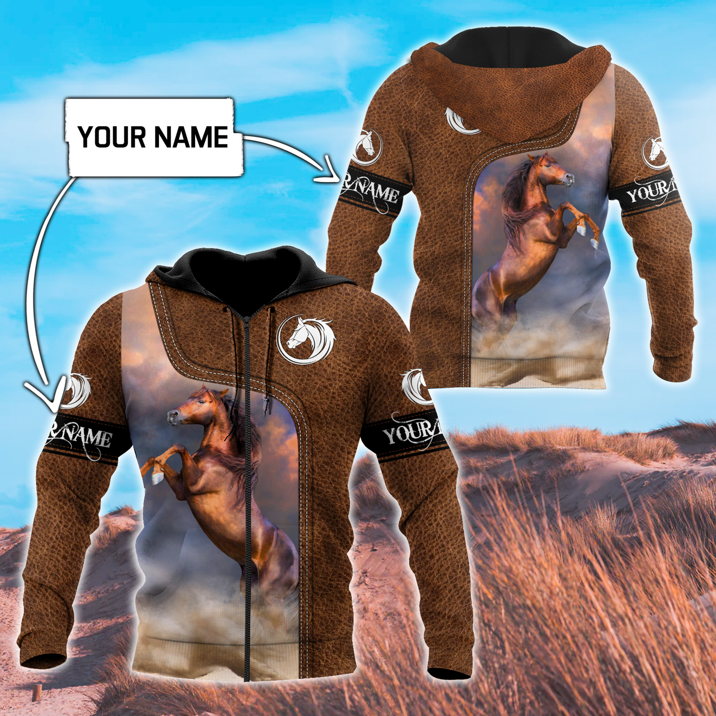 Personalized Name Horse 3D All Over Printed Unisex Shirts