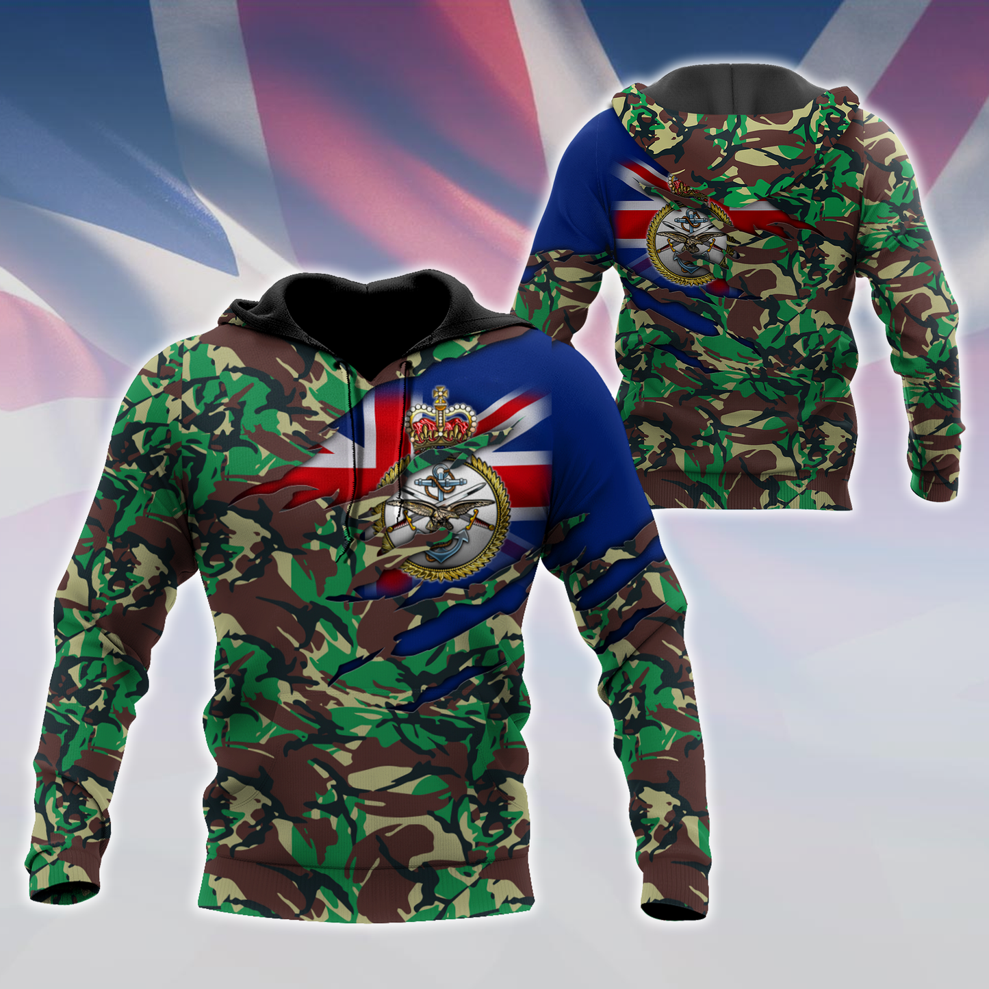 British Veteran 3D Printed shirts