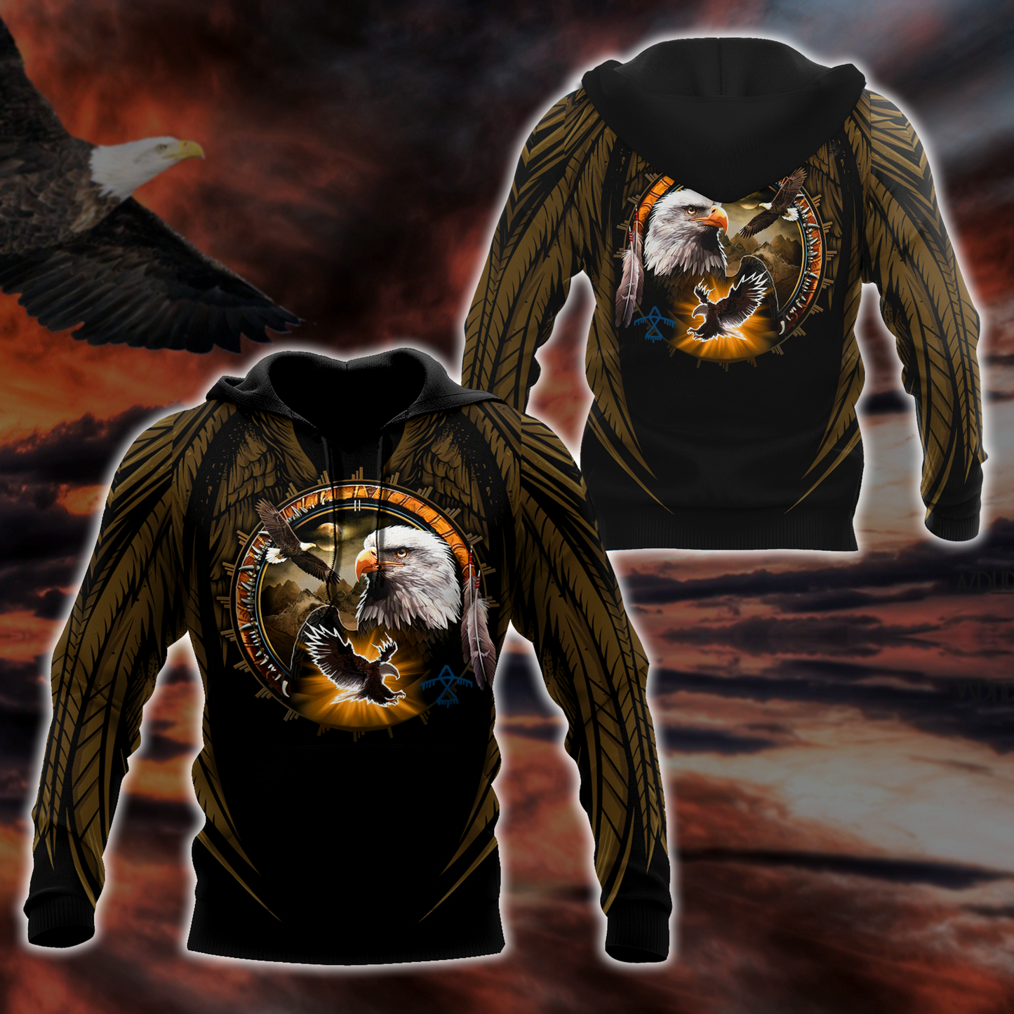 Eagle Native American 3D All Over Printed Unisex Shirts