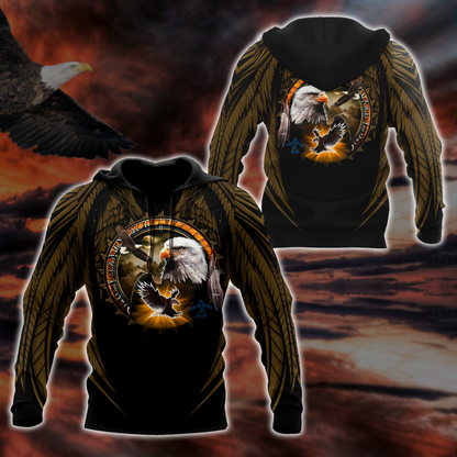 Eagle Native American 3D All Over Printed Unisex Shirts